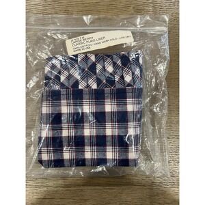 Longaberber Basket Liner Holder Large Berry Classic Blue Plaid Liner #21512